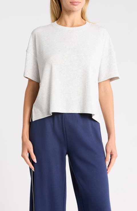 Heavenly Ribbed Deluxe Boxy Crop T-Shirt