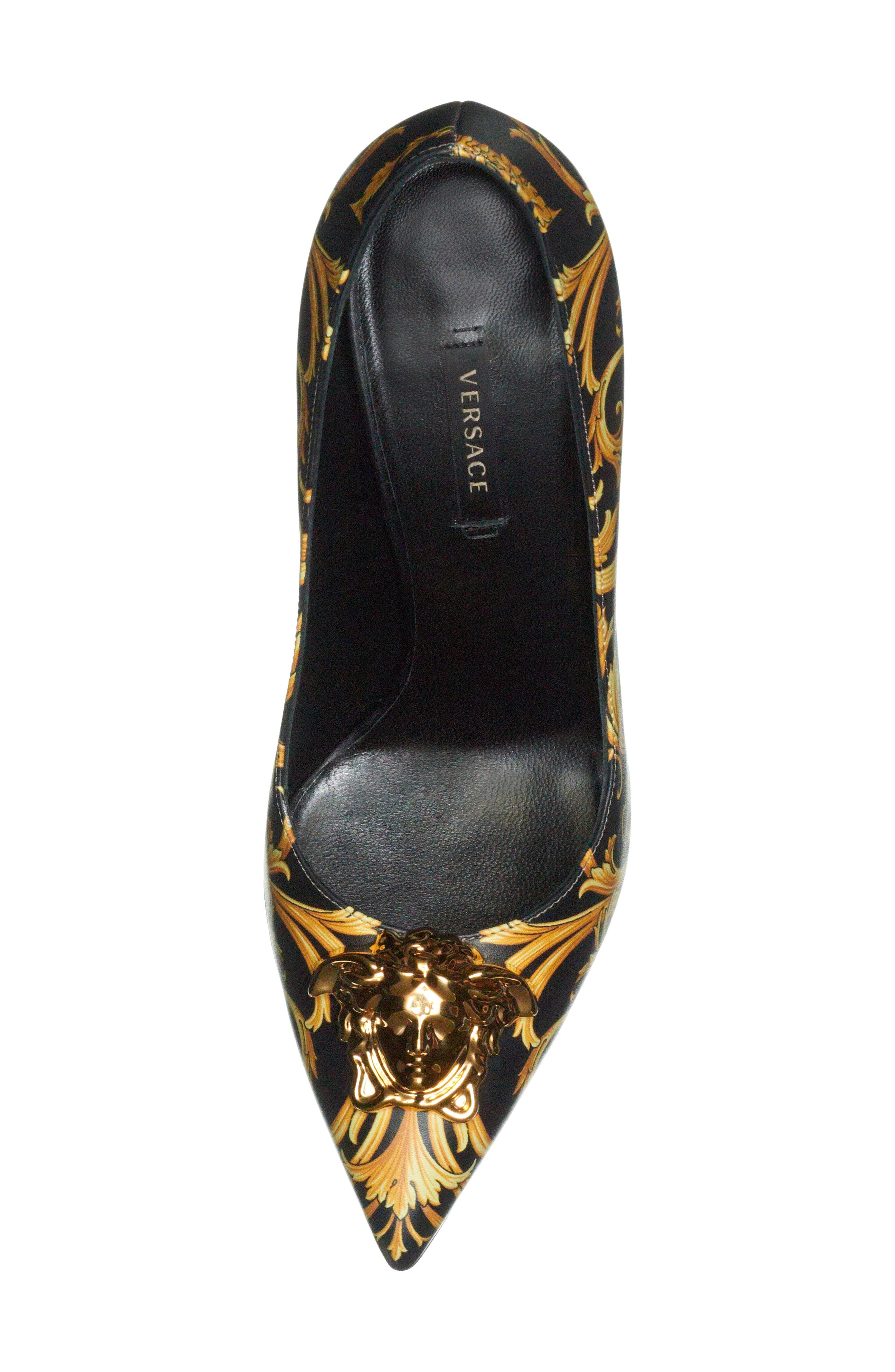 Versace Palazzo Pointed Toe Pump, Alternate, color, 