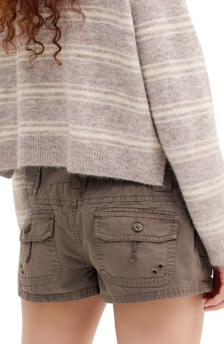 BDG Urban Outfitters Ridley Low Rise Cotton Shorts, Alternate, color, Brown