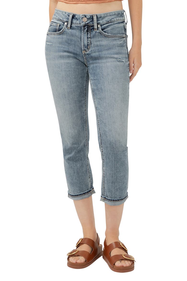Suki Curvy Mid Rise Capri Jeans, Main, color, INDIGO