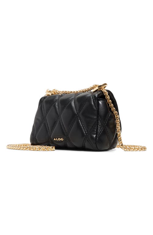 Aldo Miablackk Quilted Faux Leather Convertible Crossbody Bag In Black