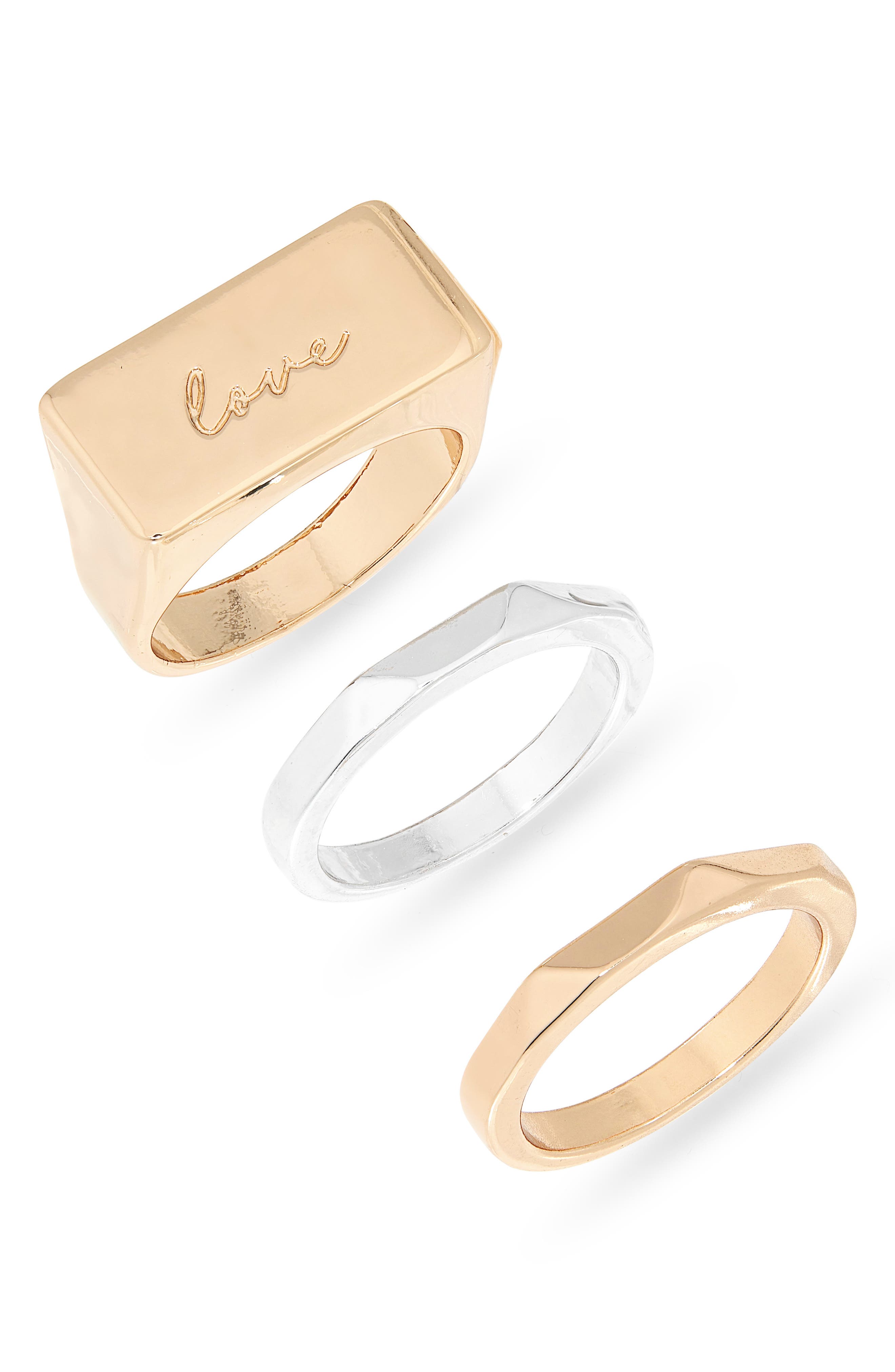 Leith Mixed Love 3-Pack Rings