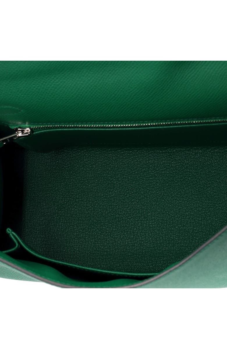 Pre-Owned Hermes Kelly Handbag Green Epsom with Palladium Hardware 25, Alternate, color, Vert Vertigo