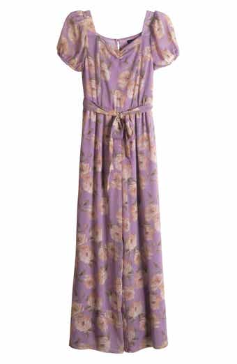 Zunie Puff Sleeve Floral Jumpsuit