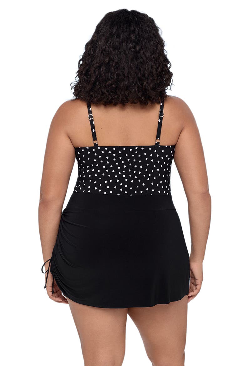 Julie Adjustable Skirt Control Swim Dress, Alternate, color, Sea Stones