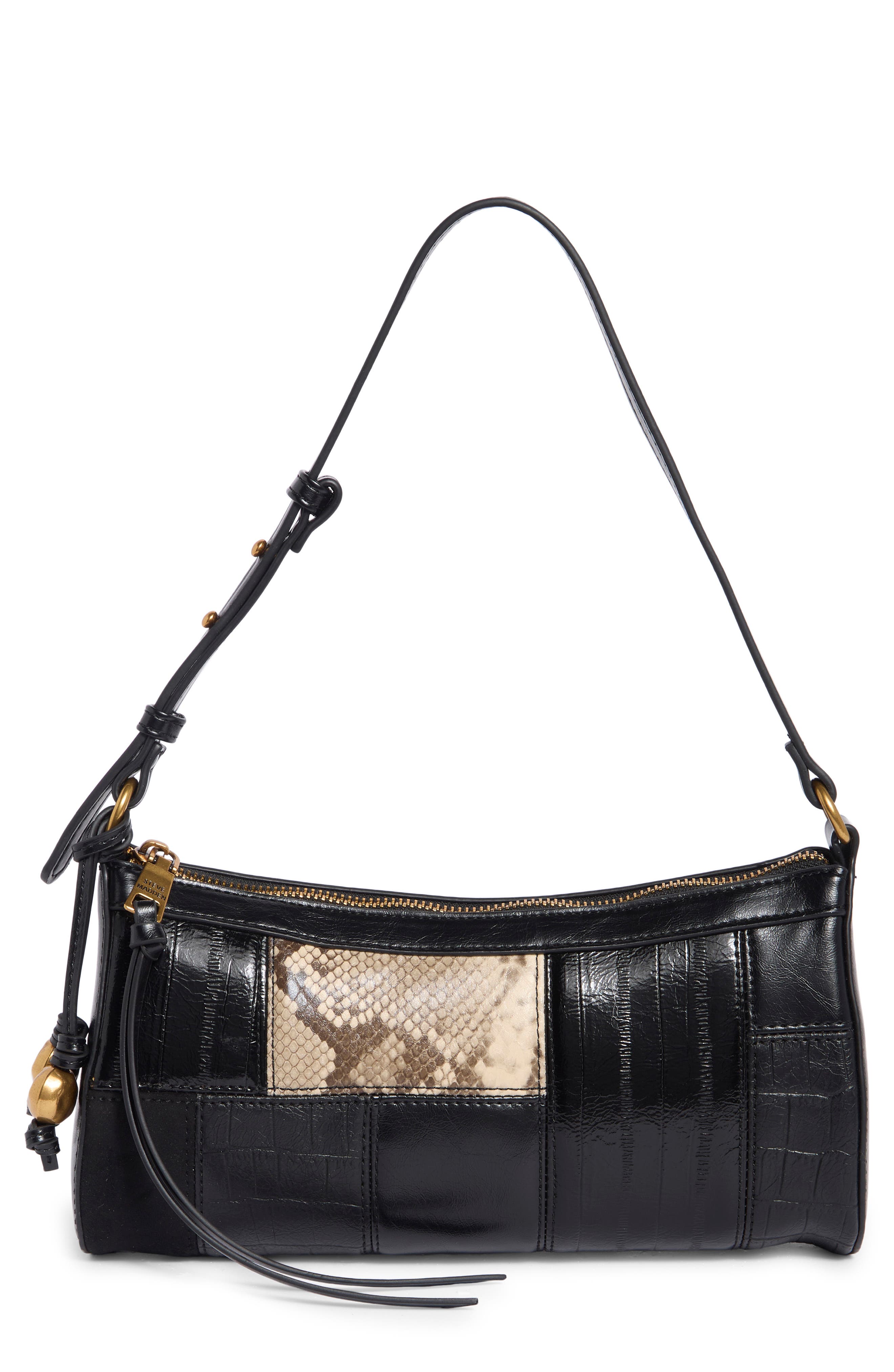 Blowen Faux Leather Baguette Bag