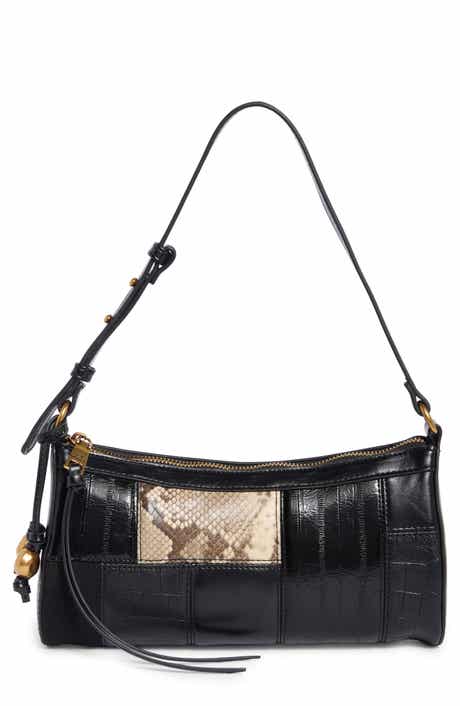 Blowen Faux Leather Baguette Bag