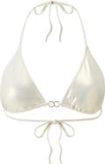 Melissa Odabash Costa Foil Triangle Bikini Top