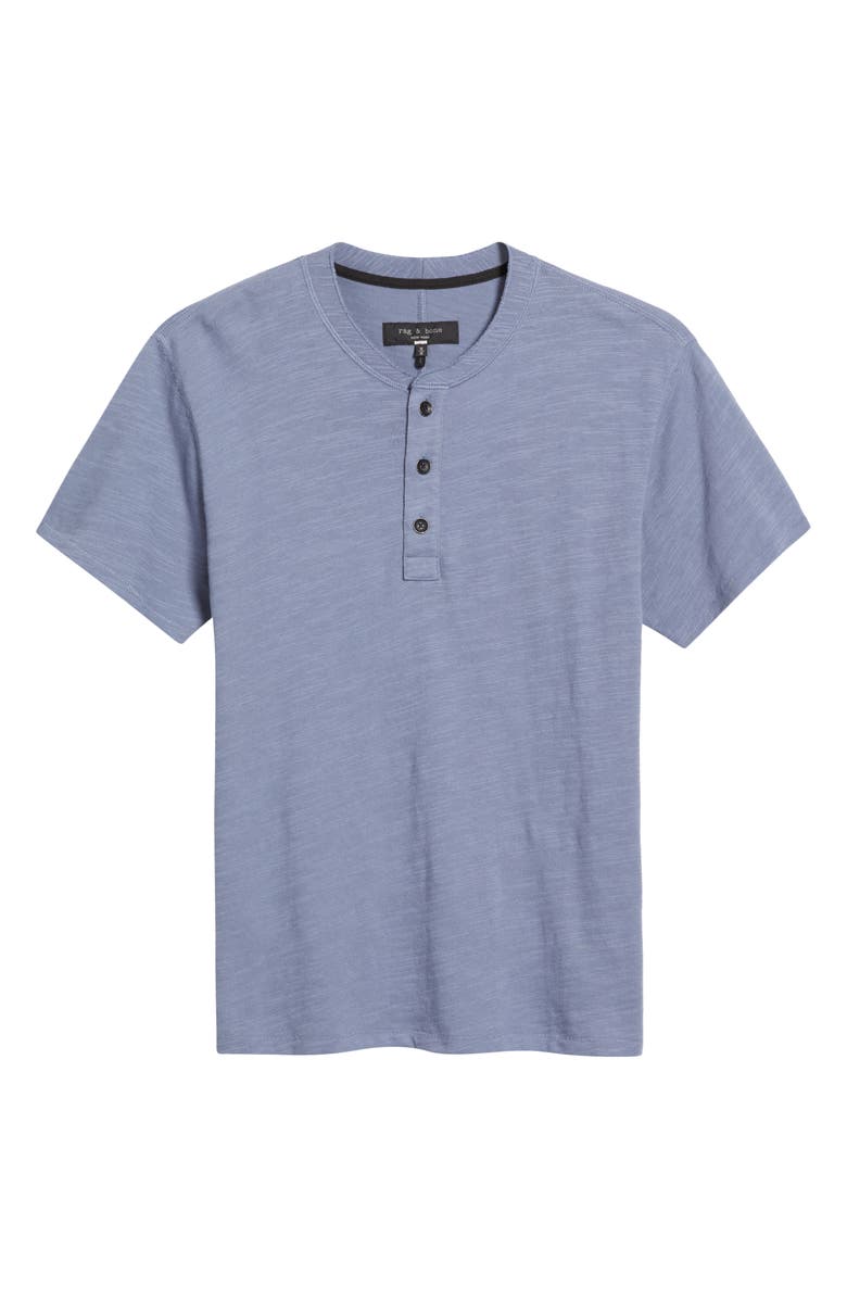 rag & bone Classic Short Sleeve Henley, Alternate, color, Sea Grey