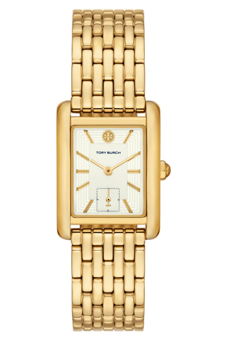 Eleanor Stainless Steel Bracelet Watch, 25mm x 34mm, Main, color, GOLD