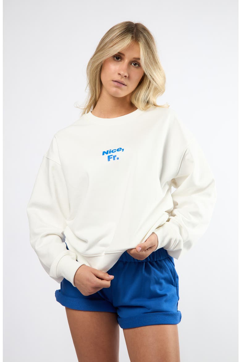 The Nice, Fr. Cotton Graphic Sweatshirt, Alternate, color, WHITE