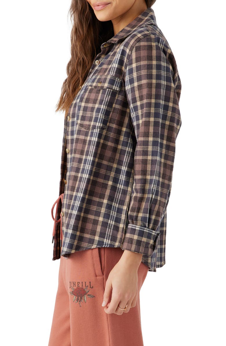 O'Neill Nash Plaid Flannel Button-Up Shirt, Alternate, color,