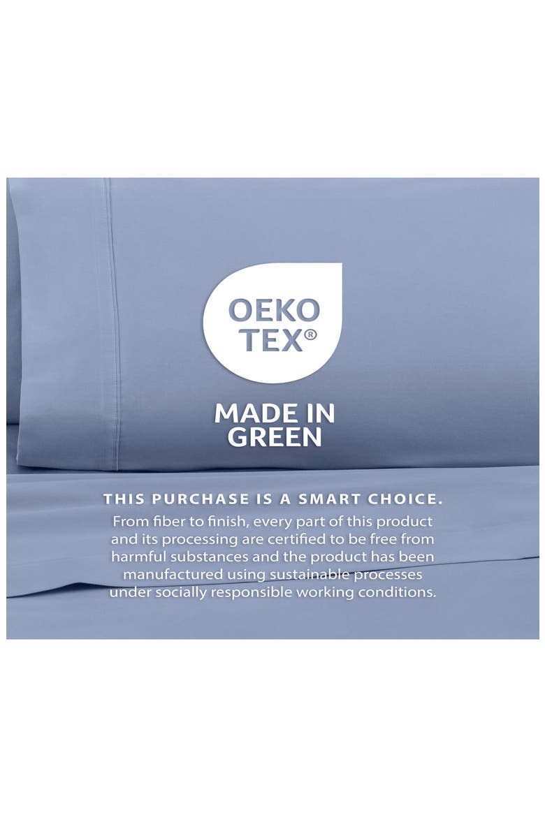 Solid 400 Thread Count Cotton Sateen Sheet Set, Alternate, color, BLUE