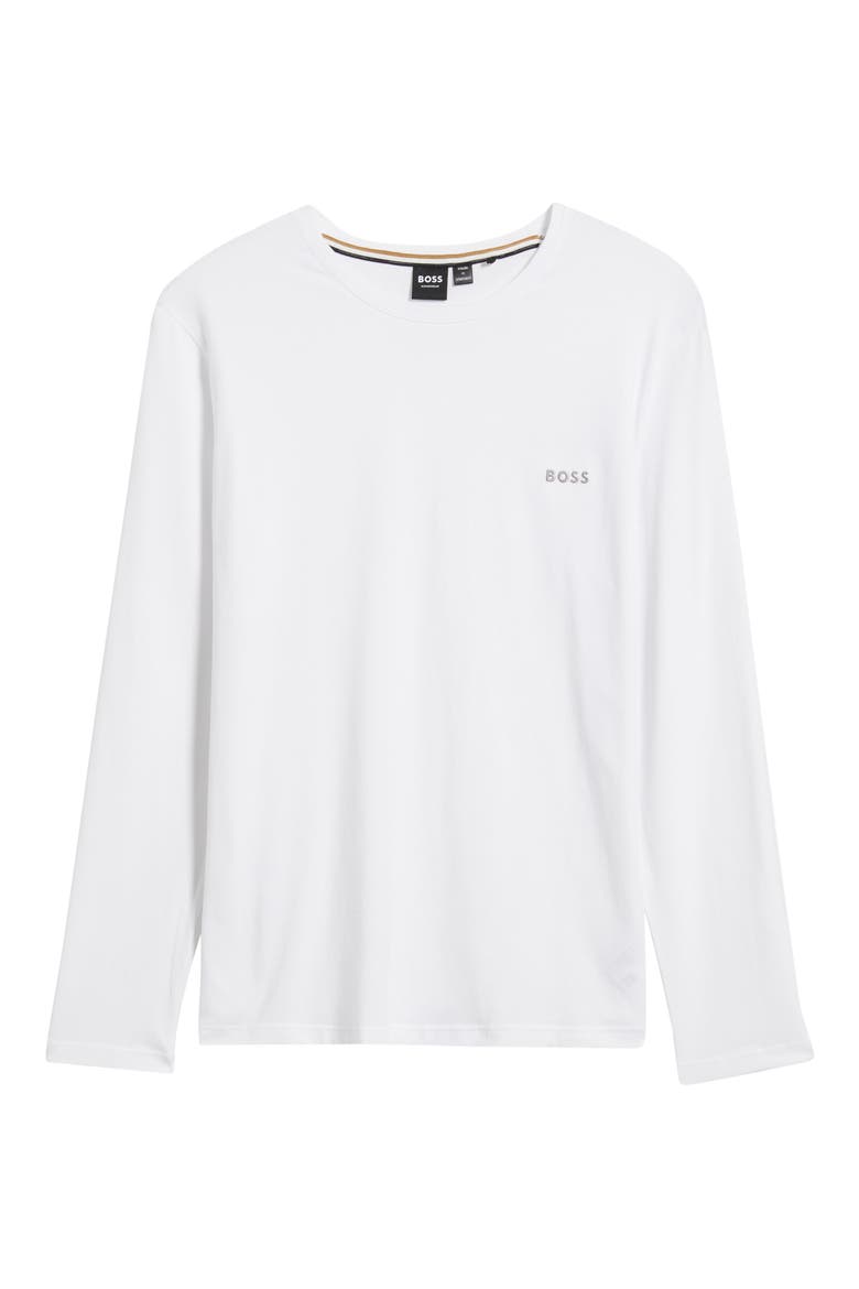 Mix Match Long Sleeve Stretch Cotton Pajama T-Shirt, Alternate, color, OPEN WHITE