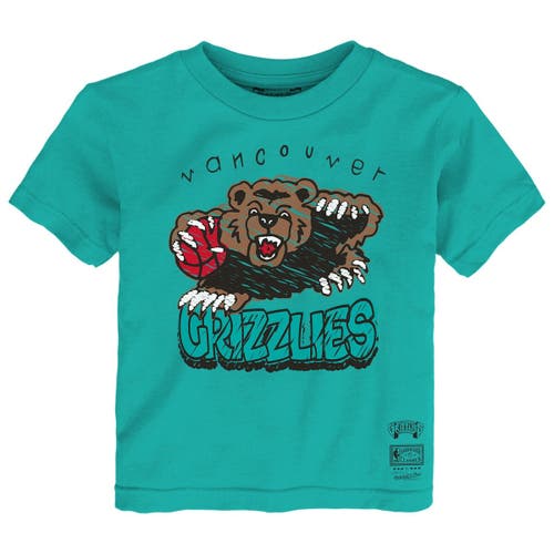 Mitchell & Ness Kids' Toddler  Turquoise Vancouver Grizzlies Hardwood Classics Favorite Team T-shirt In Green