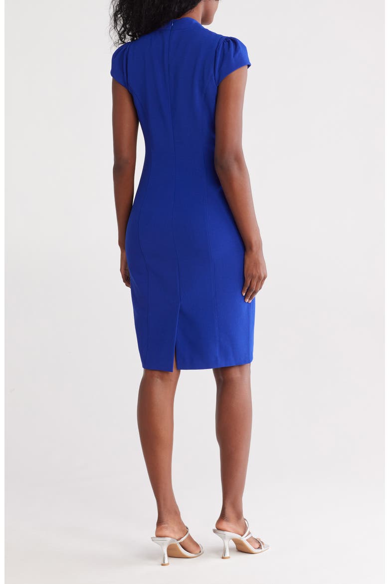 Signature Stretch Crepe Sheath Dress, Alternate, color, ROYAL