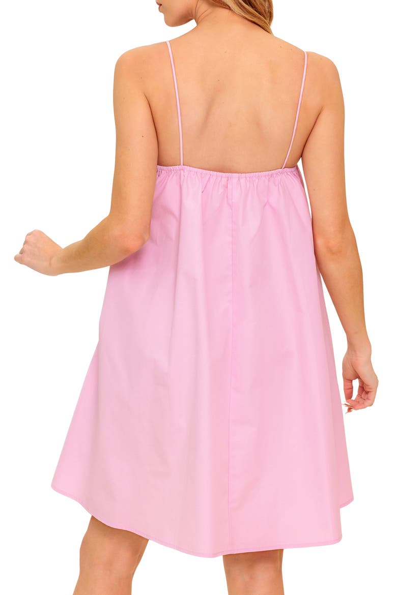 Solid Bow Cotton Dress, Alternate, color, LIGHT PINK