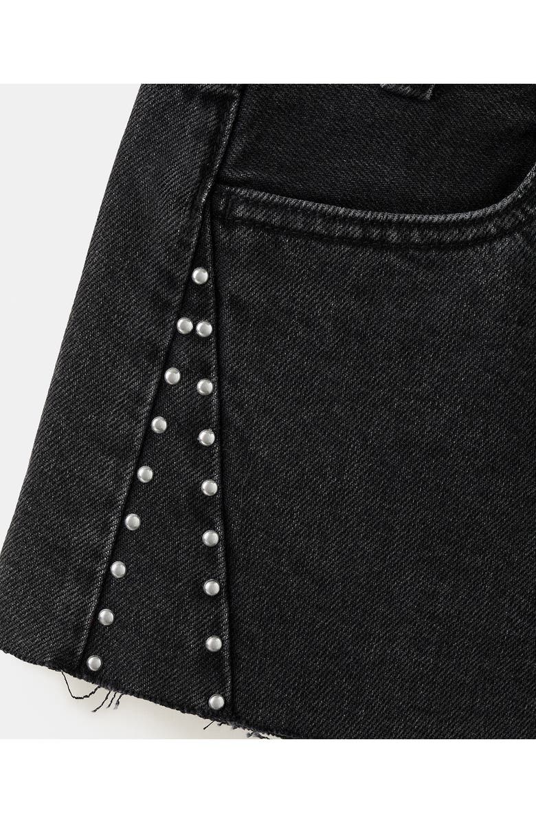 MANGO TEEN Studded High Waist Mini Shorts, Alternate, color,