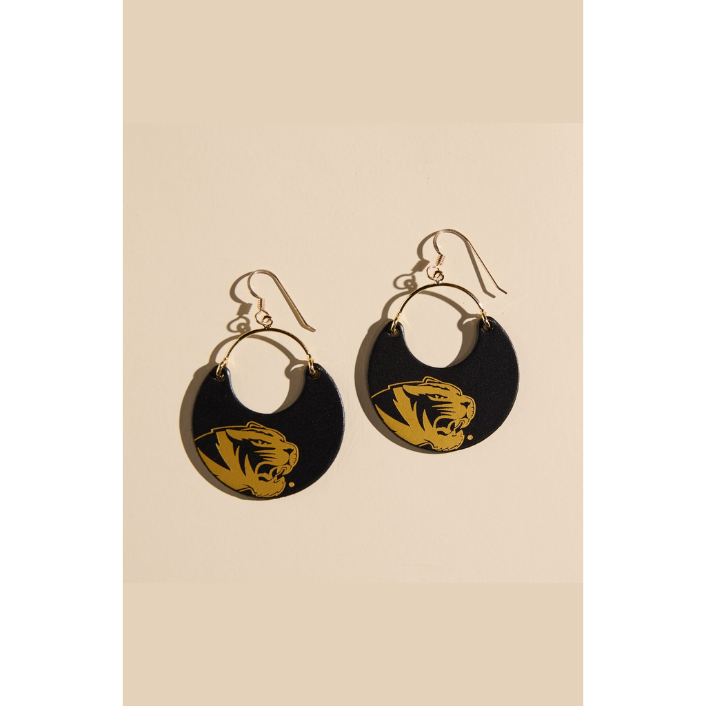 Nickel & Suede University Ninas Earrings In Silver