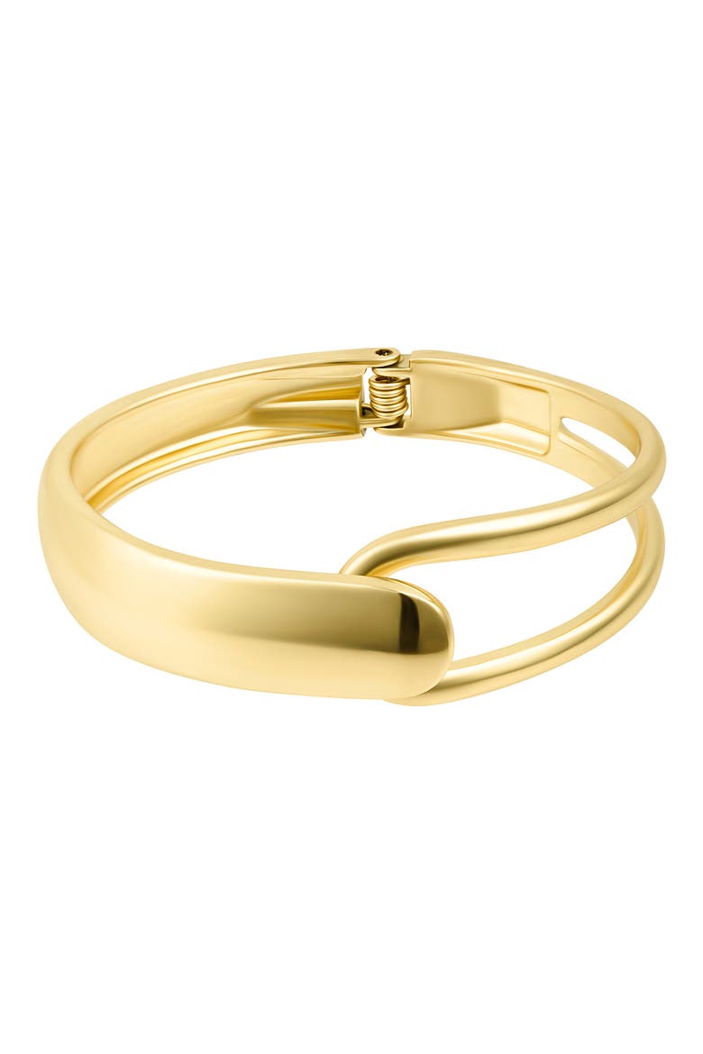 Overlap Open Cuff Bracelet, Main, color, GOLD
