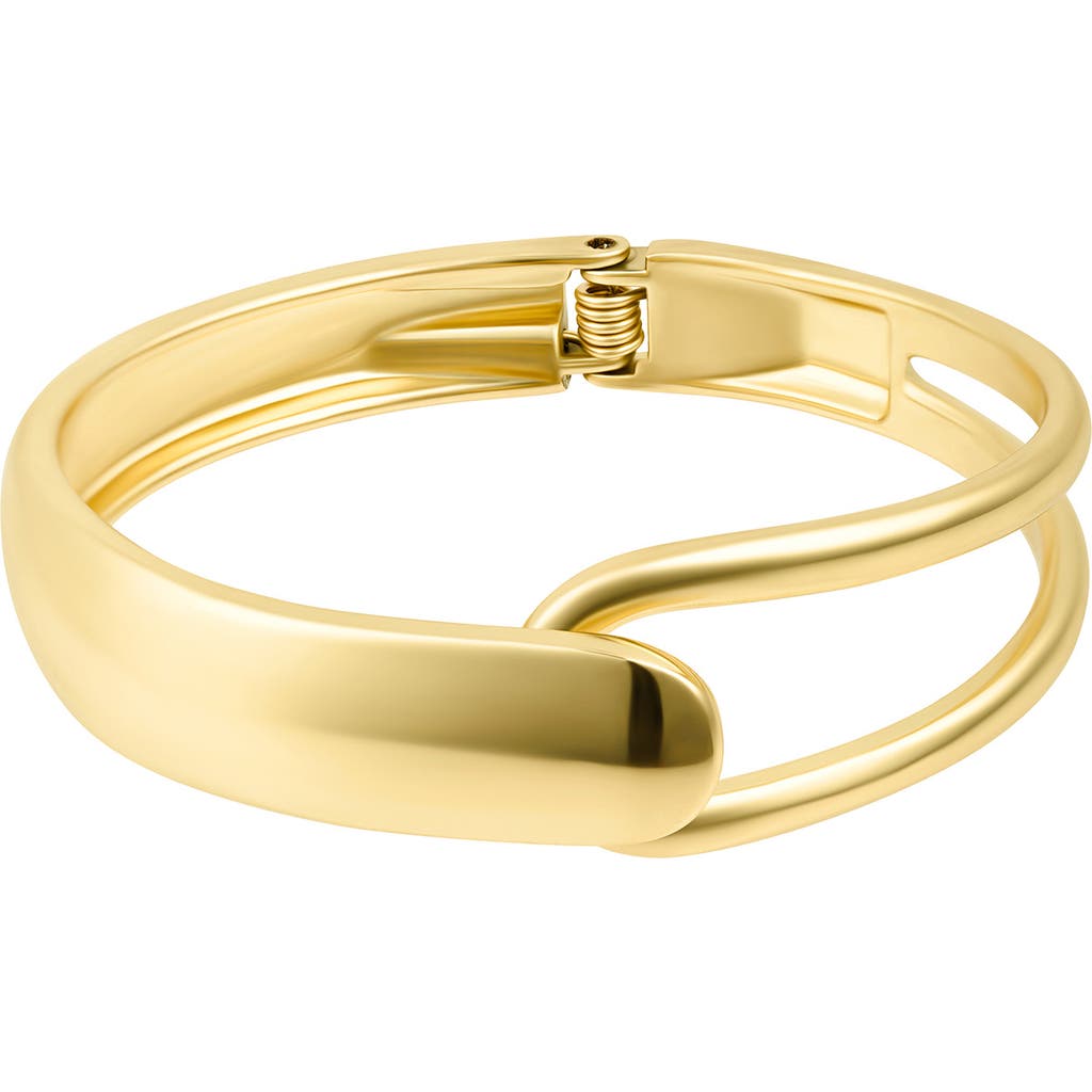 Adornia Overlap Cuff Bracelet In Gold