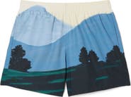 Lacoste Landscape Print Swim Trunks