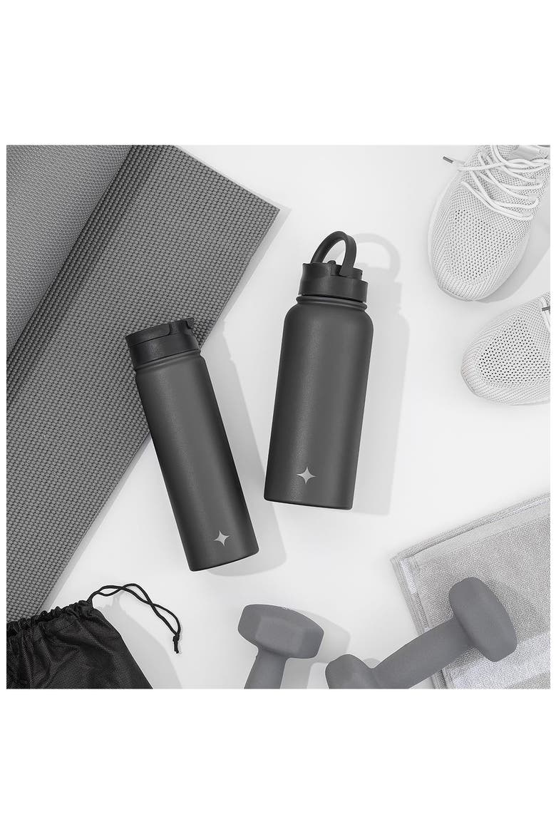 Stainless Steel Water Bottle - 32 oz., Alternate, color, BLACK