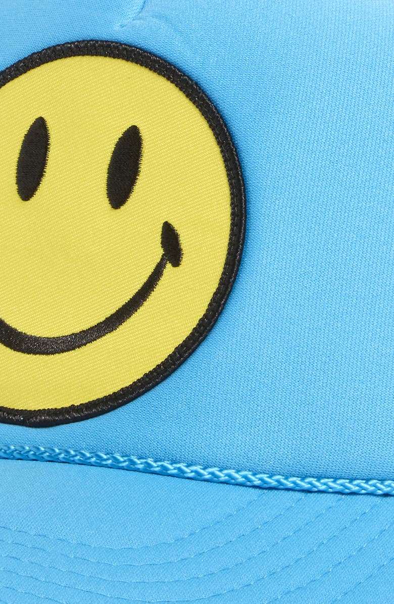 Aviator Nation Smiley Baseball Cap, Alternate, color, Neon Blue