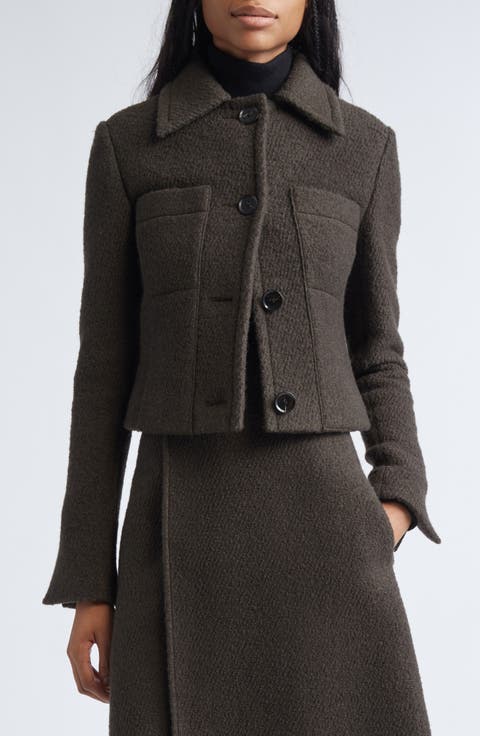 Kinsley Bouclé Twill Crop Jacket