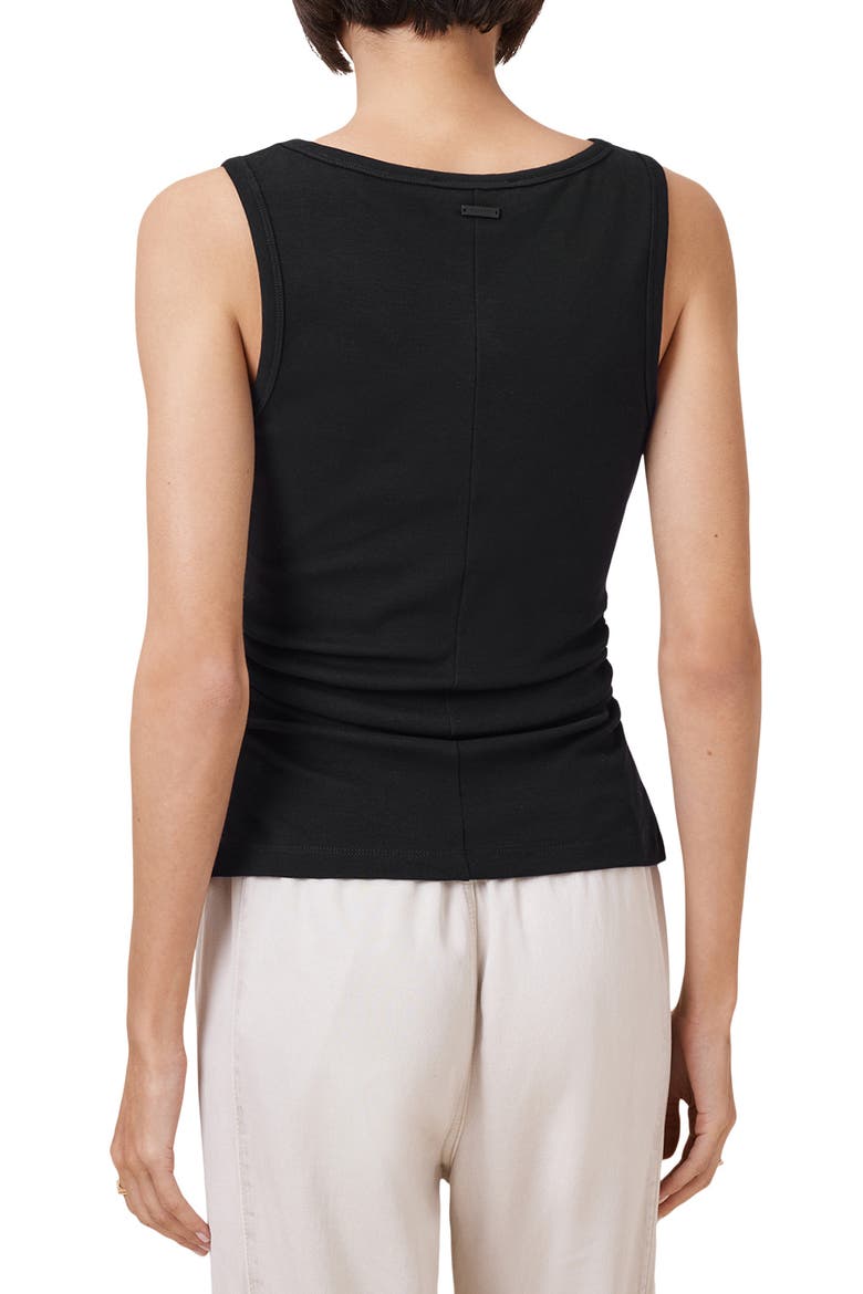 Katarina Stretch Cotton Tank, Alternate, color, BLACK