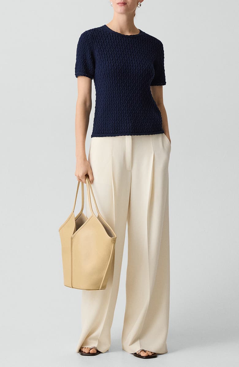 Theory Cable Knit Organic Cotton Top, Alternate, color,