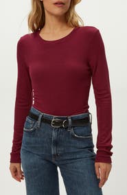Michael Stars Finn Rib Crewneck Top