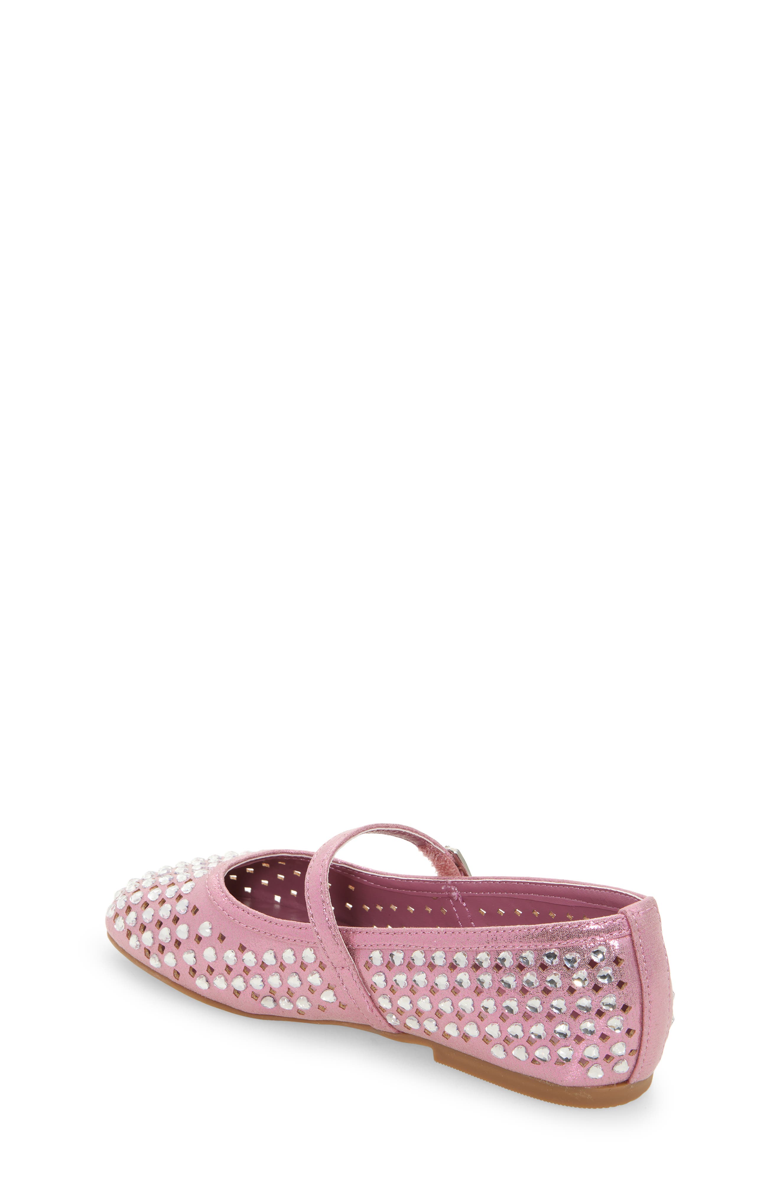 Kids' Farrah Jeweled Mary Jane Flat, Alternate, color, PINK METALLIC