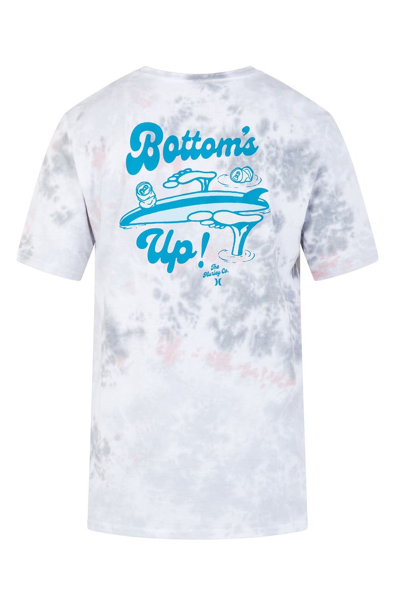 Hurley Tie Dye Bottoms Up Graphic Print T-Shirt, Alternate, color,