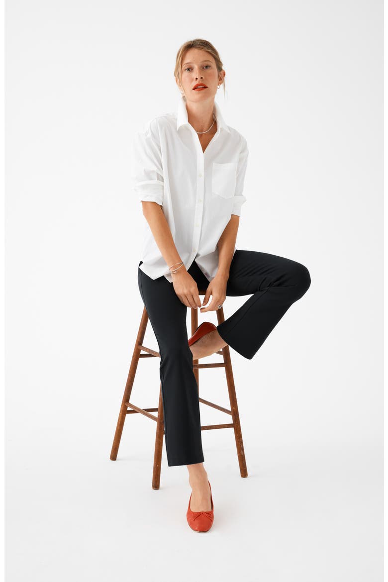 Birdie Stretch Cotton Button-Up Shirt, Alternate, color, WHITE CAP