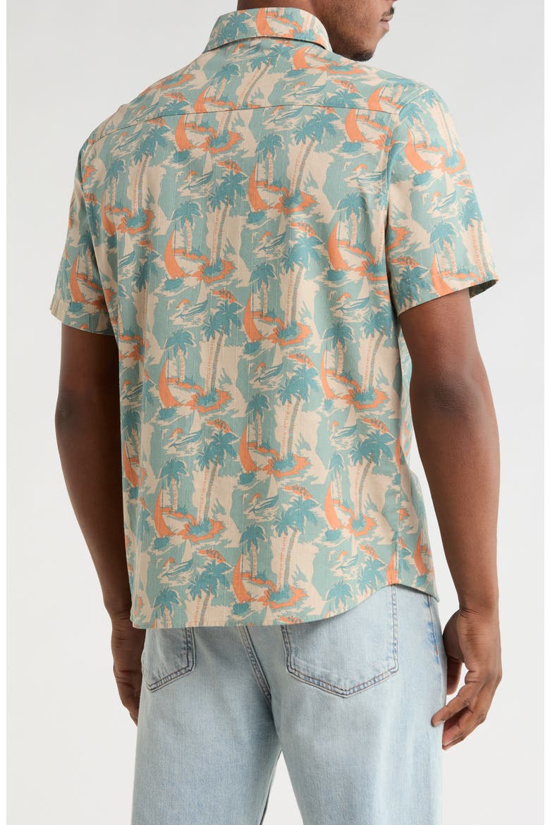 Promenade Button-Up Shirt, Alternate, color, POSEIDON