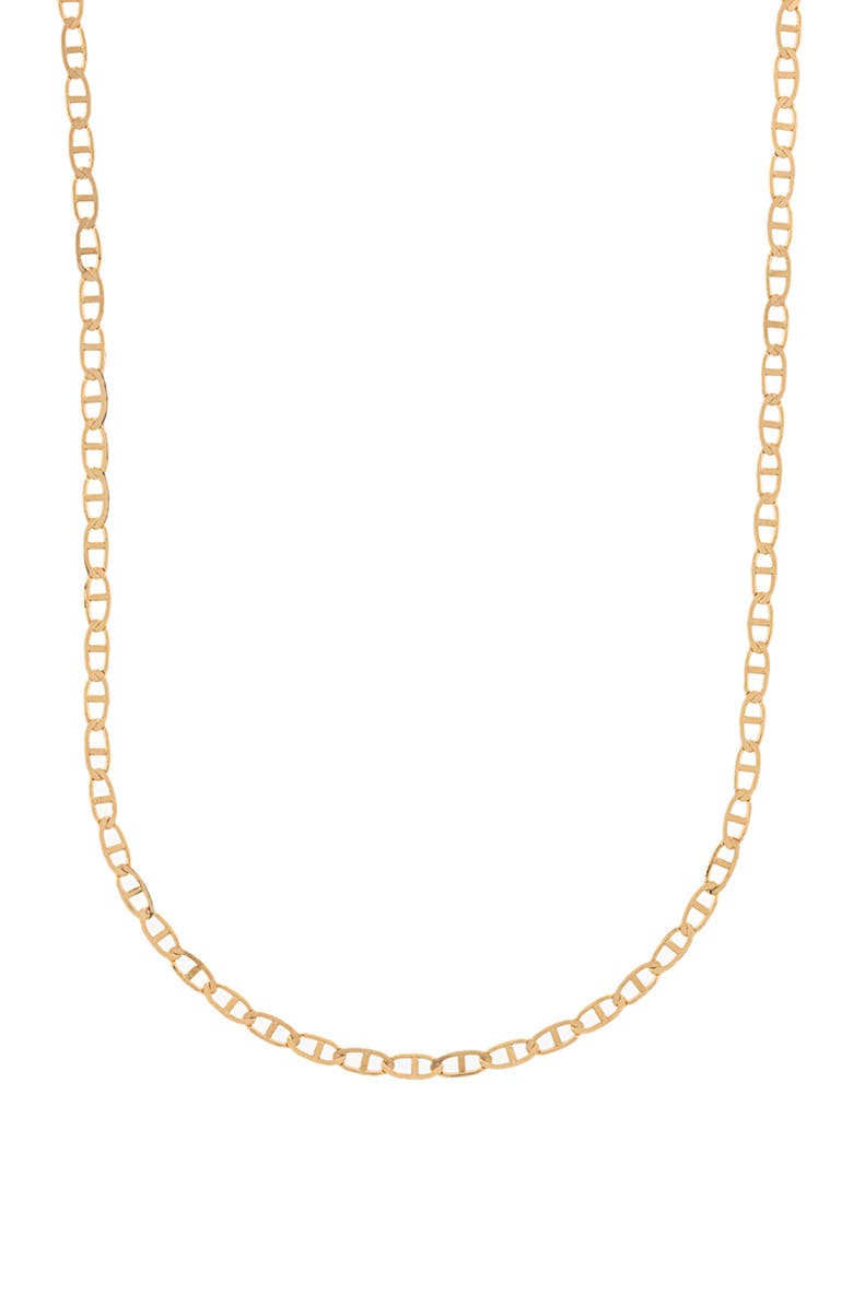 BEST SILVER Flat Mariner Chain Necklace, Main, color, Gold
