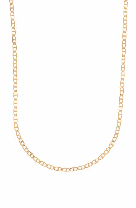 BEST SILVER Flat Mariner Chain Necklace
