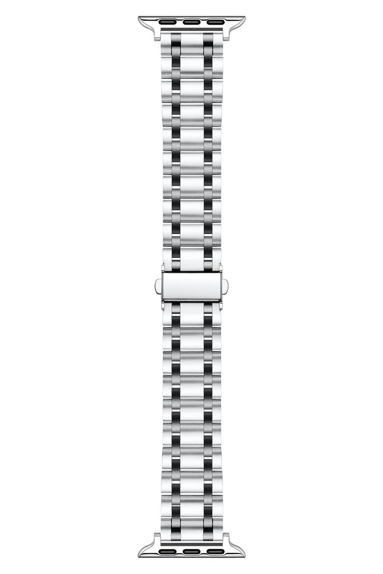 Ethan Apple Watchband, Main, color, SILVER/ BLACK