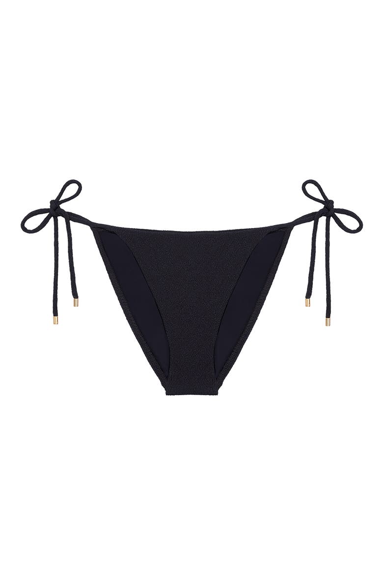 Firenze Side Tie Bikini Bottoms, Alternate, color, BLACK