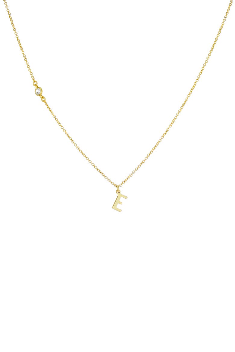 Initial Pendant Necklace, Main, color, GOLD E