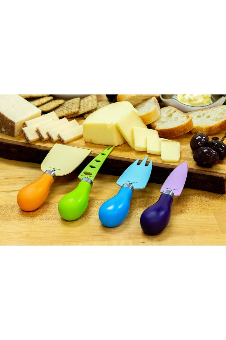 Easy Cut Cheese Knife Set, 4 Pieces, Assorted Colors, Alternate, color, Multicolored