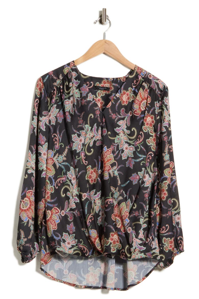 Wrap Patterned Blouse, Alternate, color, CASCADE PAISLEY