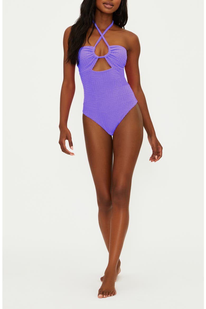 Phoenix Halter One-Piece Swimsuit, Main, color, ULTRA VIOL