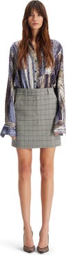 THEO The Label Eudora Sequined Prince Of Wales Mini Skirt