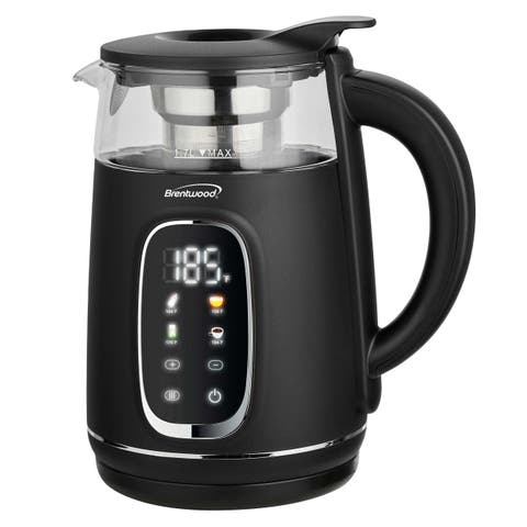 1.7L 1100W Cordless Digital Glass Electric Kettle