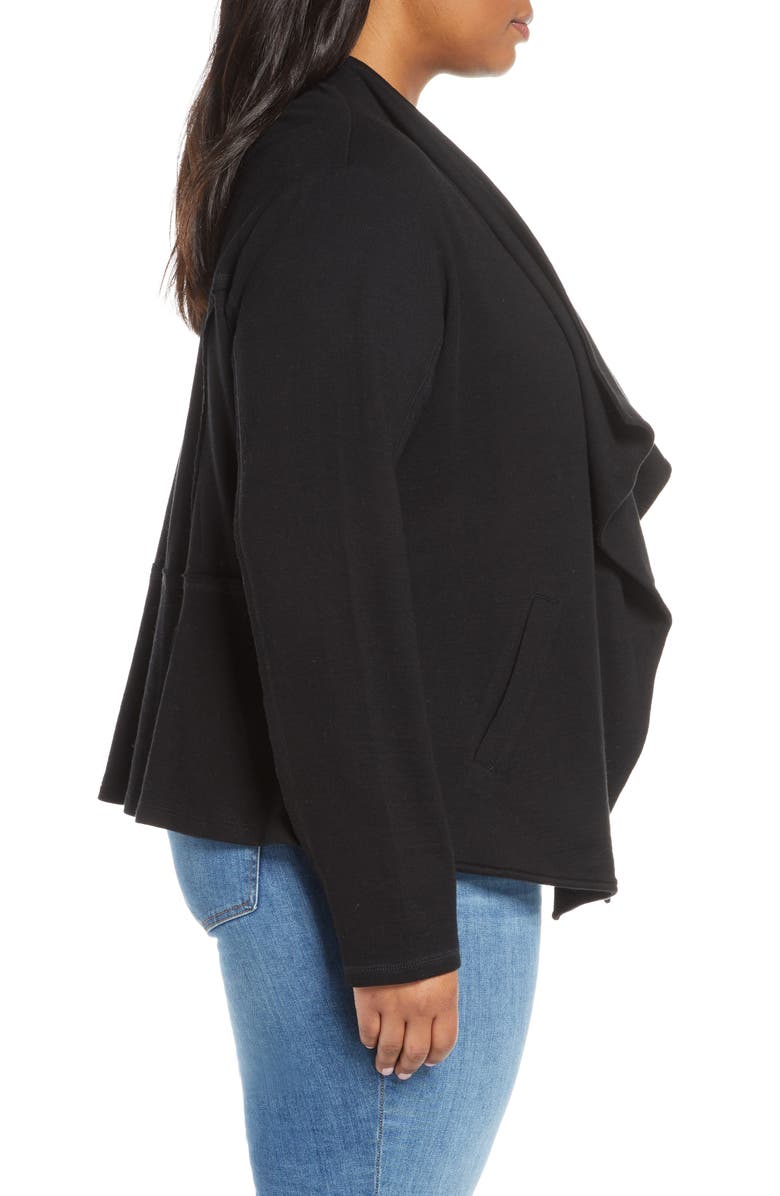 Caslon<sup>®</sup> Drape Collar Knit Blazer, Alternate, color,