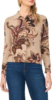 Vince Camuto Floral Cardigan