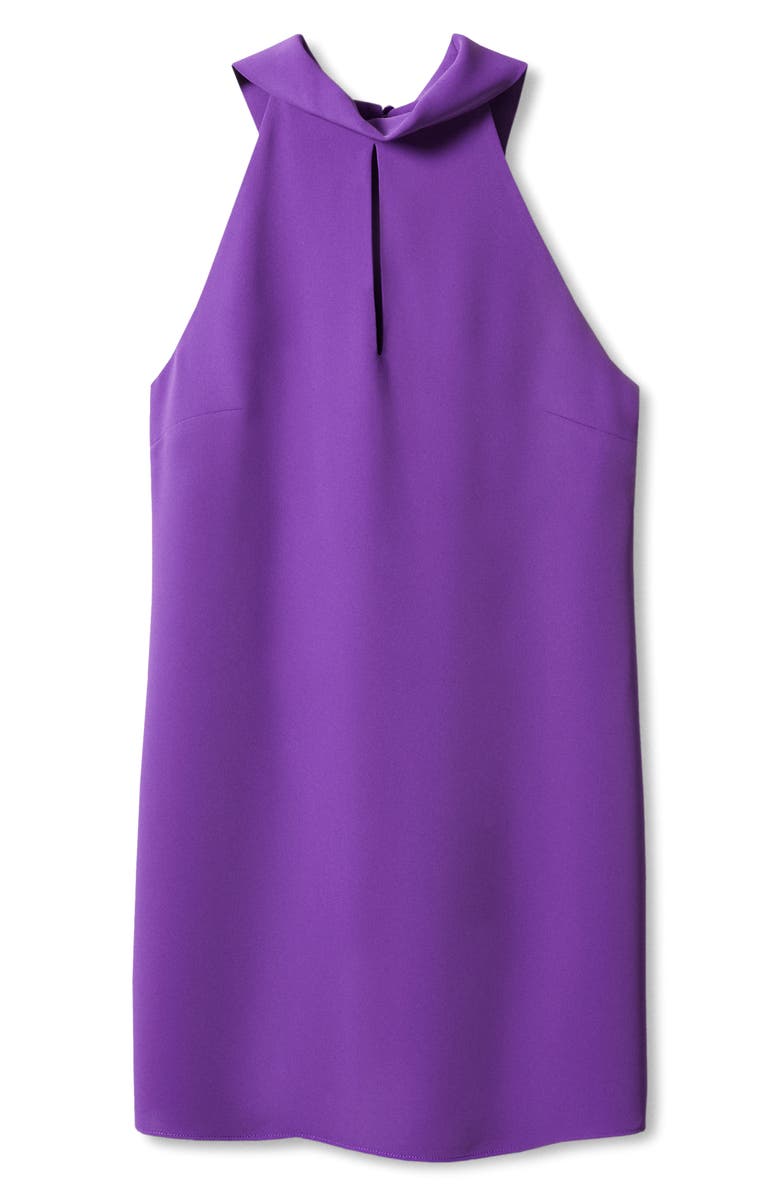 MANGO Tie Back Keyhole Cutout Minidress, Main, color, 