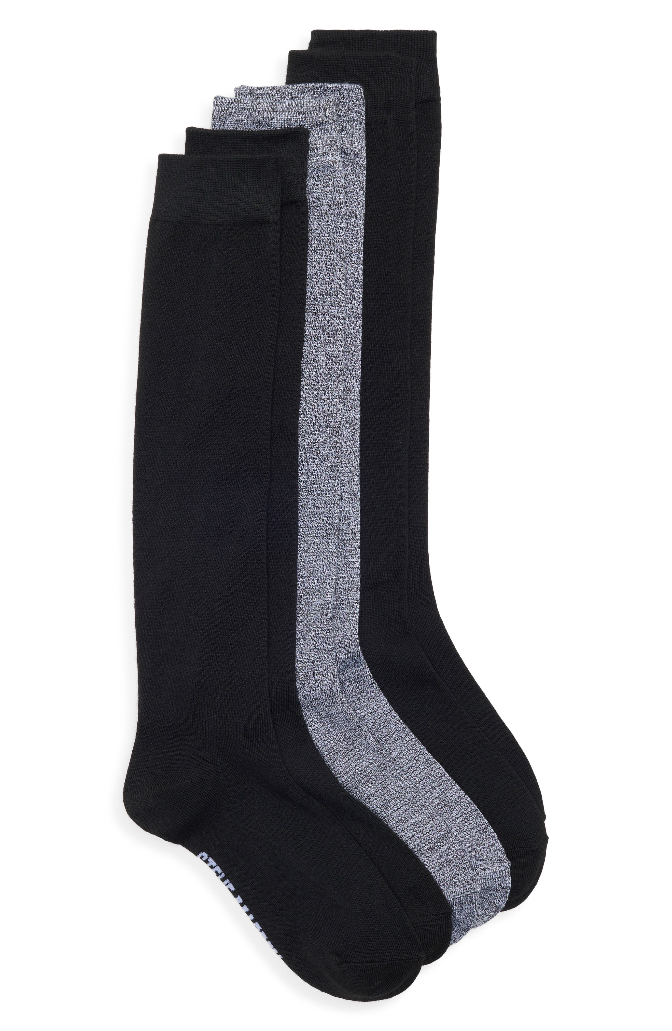 3-Pack Marled Knee High Socks